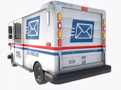 grumman mailtruck Low-poly 3D model