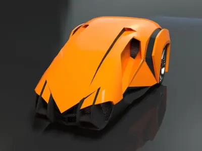 super car concept 3D model