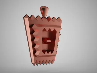 Serrated Necklace 3D print model