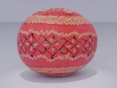 Easter egg 03 Low-poly 3D model