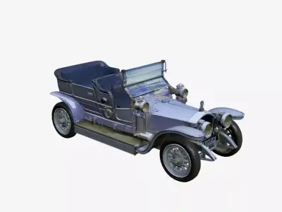 1906 Early Luxury Touring Car Classic Edwardian Era Vehicle 3D model