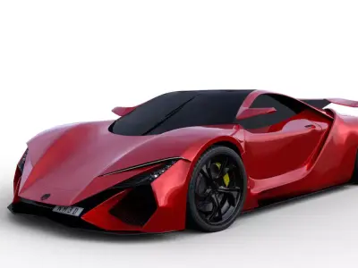 Concept 2 Super sport car 3D model