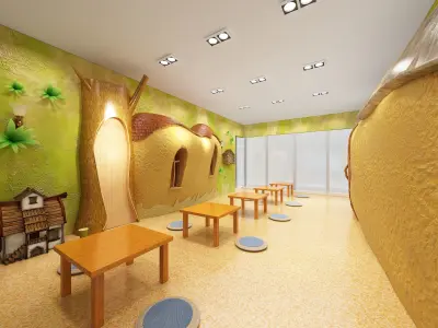 coffee shop 3D Light luxury style 3D model