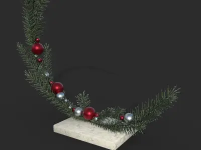 Christmas Wreath Decor 3D model