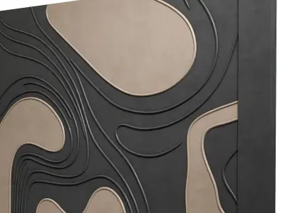 Decorativ panel wave 14 3D model