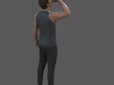 REALISTIC ATHLETIC MALE  GAME READY LOW POLY MODEL Low-poly 3D model