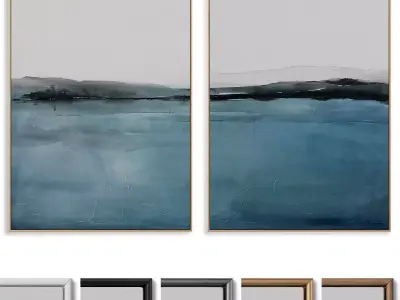 Abstract Painting Frame set 3D model 13