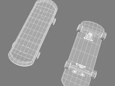 skateboard two skateboards 3D model