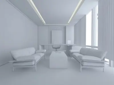 Modern Luxury Office - Manager Room Scene  3D model