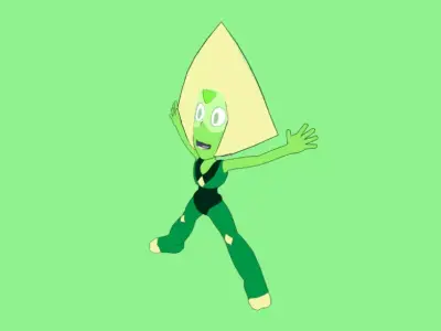Stylized Cartoon Alien Girl 3D Model Full Body Low-poly 3D model