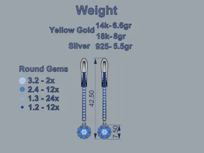 Earrings 11 3D print model