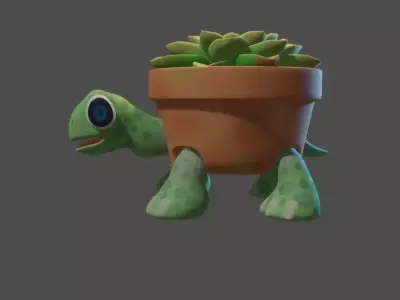 tree turtles Low-poly 3D model