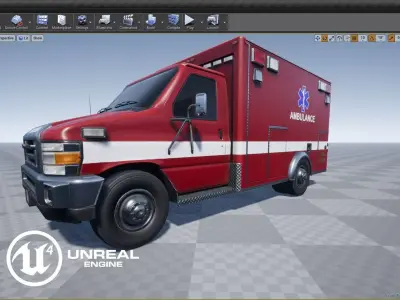 Ambulance  Low-poly 3D model