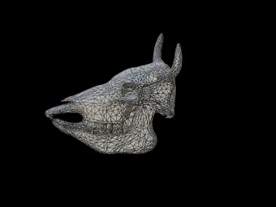 Cow low poly game ready  3D model Low-poly 3D model