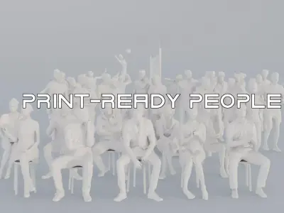 02 BEACH SPORT CASU1 SITTELE SITTING PEOPLE SCANS MAN WOMAN 3D print model