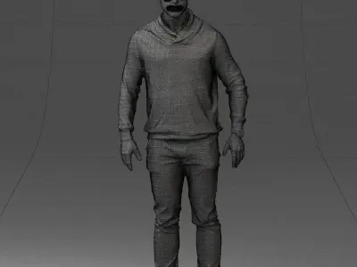 000390 Male Character in Casual Clothing 3dp 3D print model