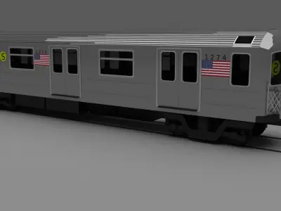 New York subway train 3D model
