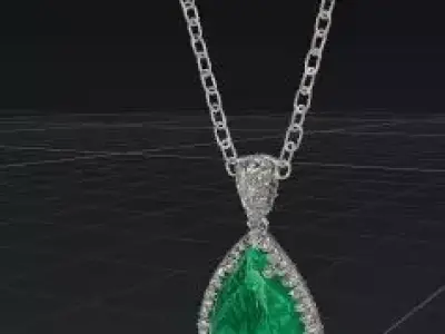Emerald Halo Elegance 3D print model