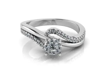 Diamond Ring for women  3D print model