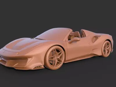 Ferrari 488 Pista Spider 3D print model