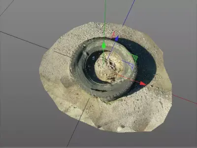 Old Tire Free low-poly 3D model