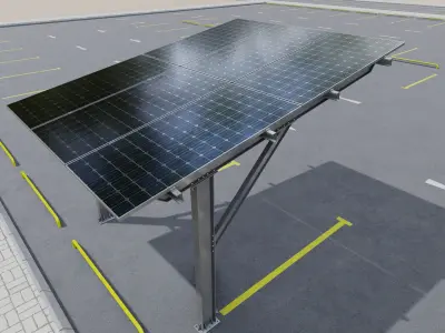 Solar Carport Type 1 3D model