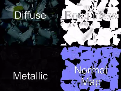 Ancient Stone Guardian model pack Low-poly 3D model