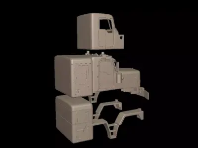 kenworth c500 truck 3d print model 3D print model