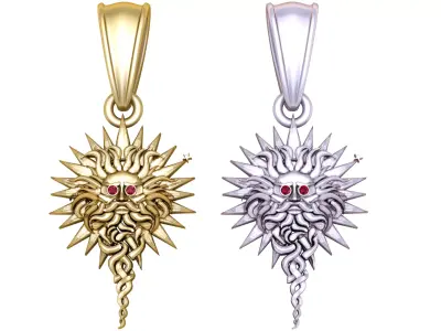 Luxury Gold Pendant 3D print model