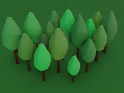 Leaf Tree Asset Free low-poly 3D model