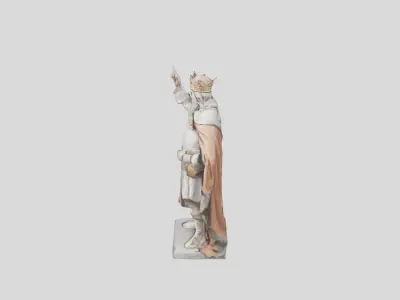 Fantasy Medieval King Low-poly 3D model
