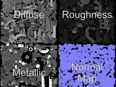 OffRoad Buggy Model Pack Low-poly 3D model