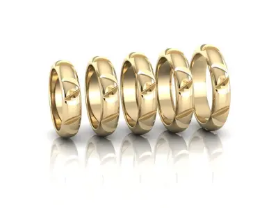Ring LV two letters 3D print model