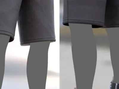 Shorts 15 - All MH Bodies - UE5 Skeletons - Rigged Low-poly 3D model