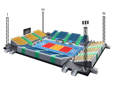 Volleyball Court 3D model purchase