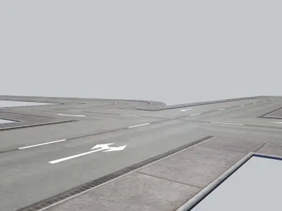 Road Modules PBR Pack Low-poly 3D model