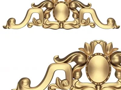Carved Plaster Molding Decoration 07 Low-poly 3D model