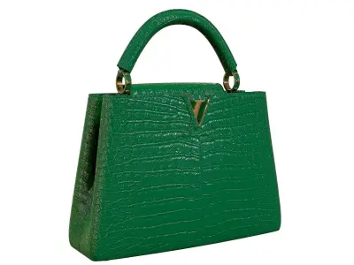 Louis Vuitton bag Capucines Green Crocodile Leather 3D model