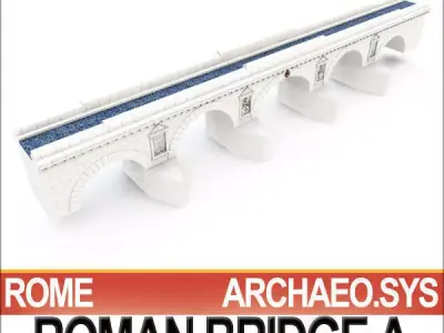 Imperial Ancient Roman Bridge A 3D model