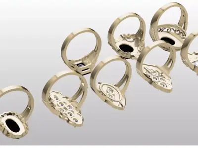 MULTIPLE RINGS 3D model