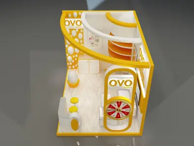  Booth Exhibition Stand a654a 3D model