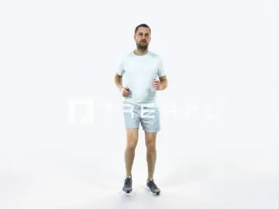 Portrait 07M Running Jogging Football Sports Man Low-poly 3D model