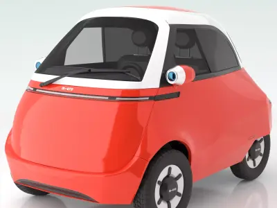 Microlino electric scooter car Red 3D model