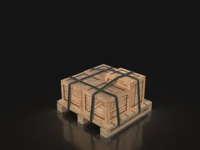 Street Crate Set Free 3D model