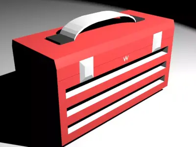 Toolbox Low-poly 3D model