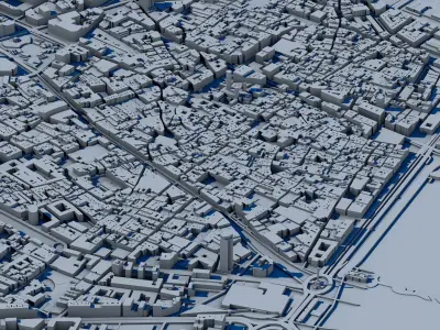 Barcelona City 3D Model Sagrada Familia Architecture 3D print model