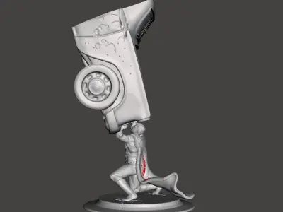 superman car lift action model  3D print model