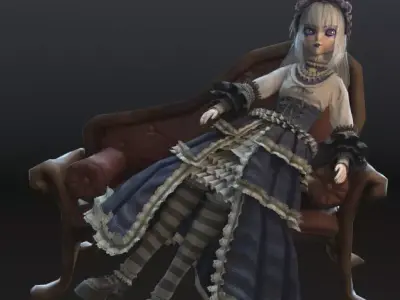 Antique Doll 3D model