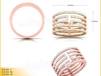 GOLD TWIST RING DOC-R8118 3D print model