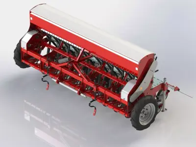 WG 1024 - Mounted mechanical seed drill 3D model